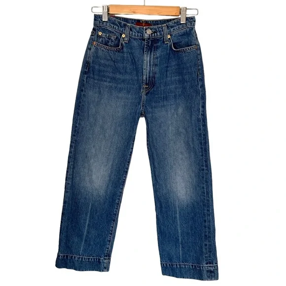 7 for All Mankind "Baby Jo" Havana Rigid Cropped Jeans - Picture 5 of 16